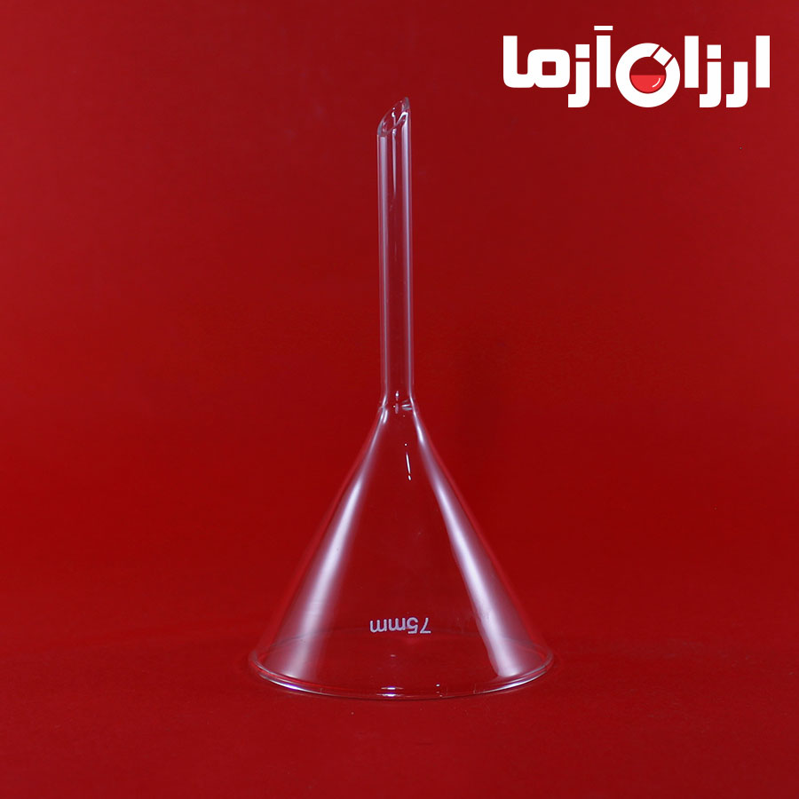 قیف شیشه ای قطر دهانه ۶ سانتی متر