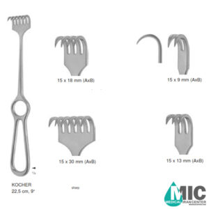 اکارتور کوخر تیز، نیمه تیز، کند(KOCHER)